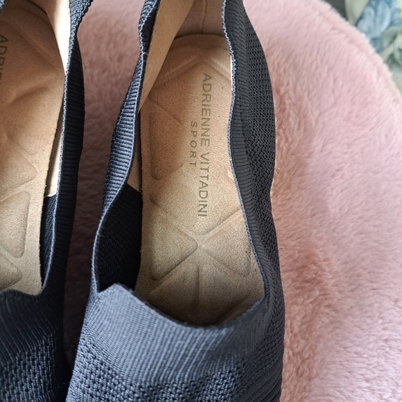 Adrienne Vittadini NIKO Black Slip On Stretch Fabric Espadrille shoes ladies 9.5 - Picture 5 of 9